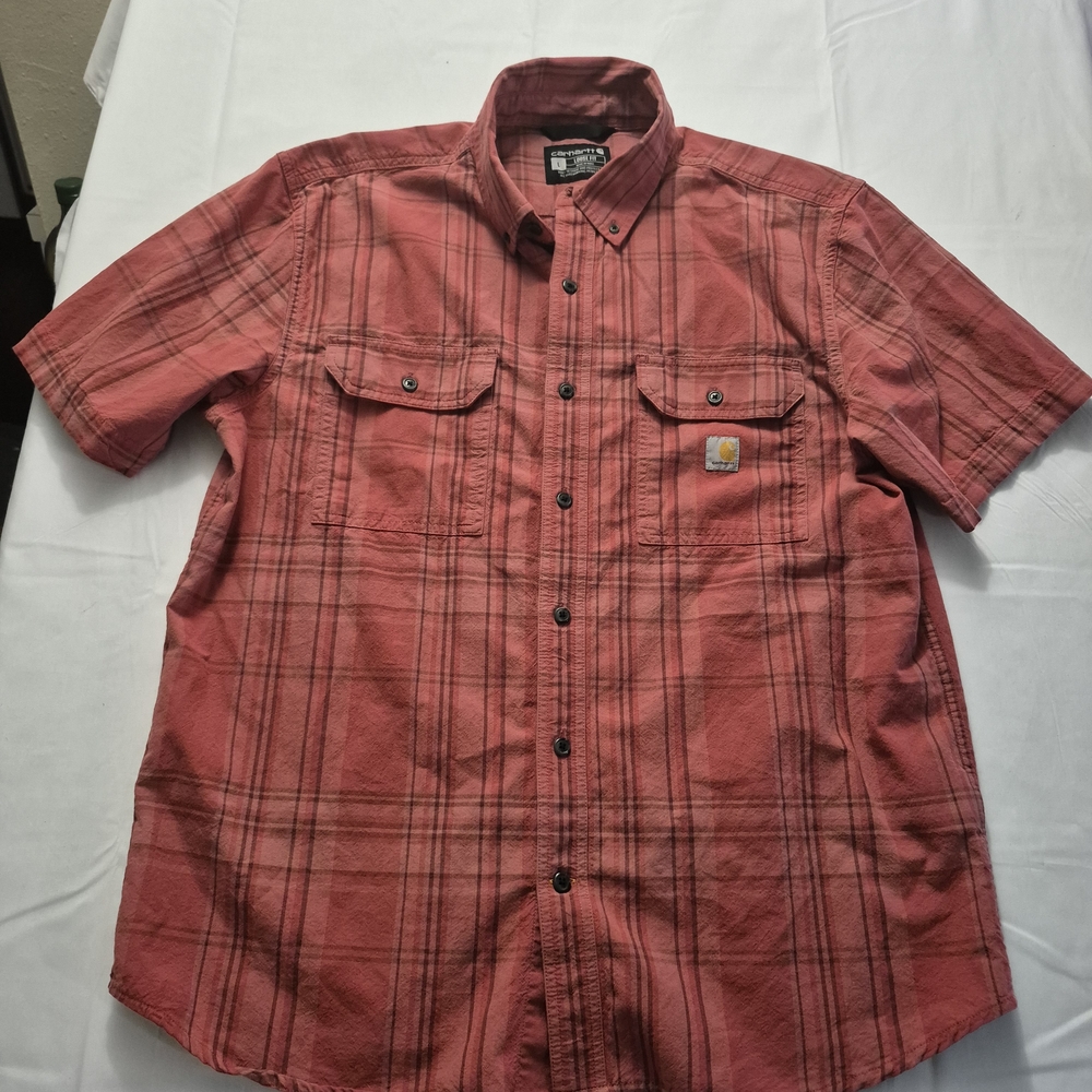 Carhartt Men's Casual Red Plaid Shirt L